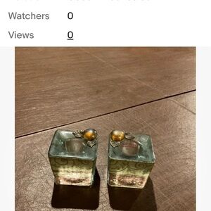 Artistic Glass Candle Holders with Gold Accents